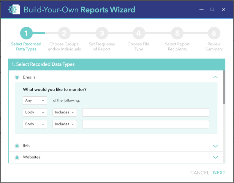 interguard build your own report wizard