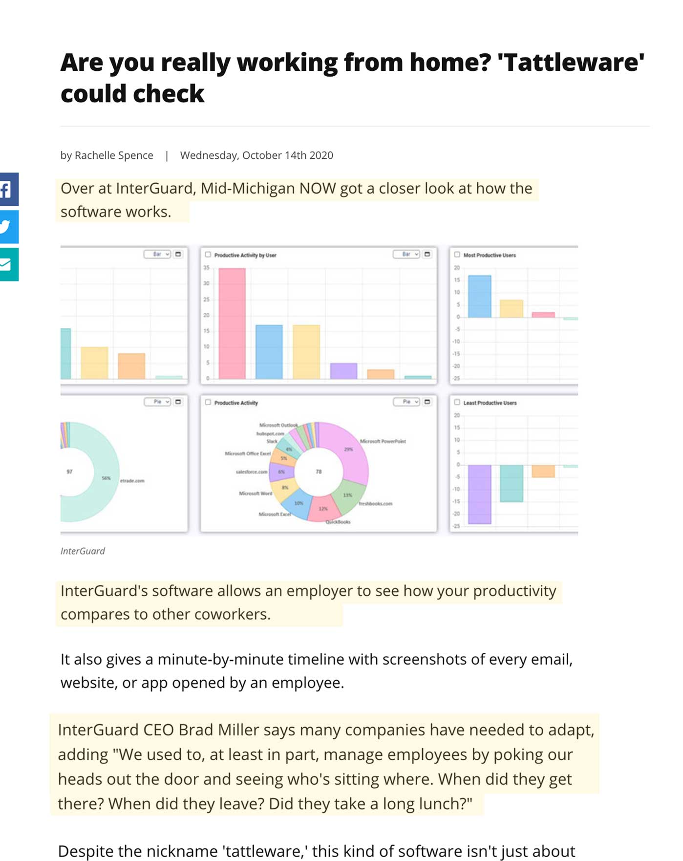 InterGuard Employee Monitoring Software