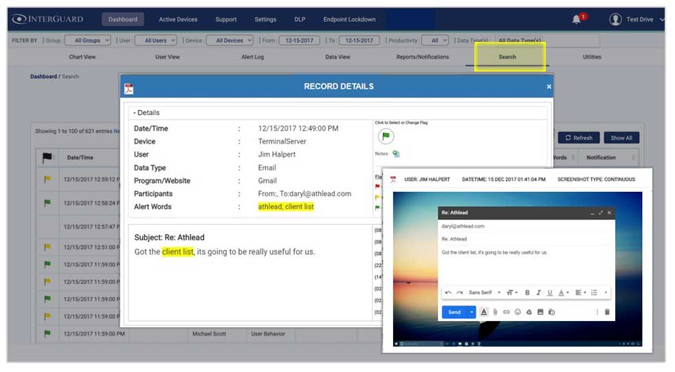 employee monitoring software with screenshots